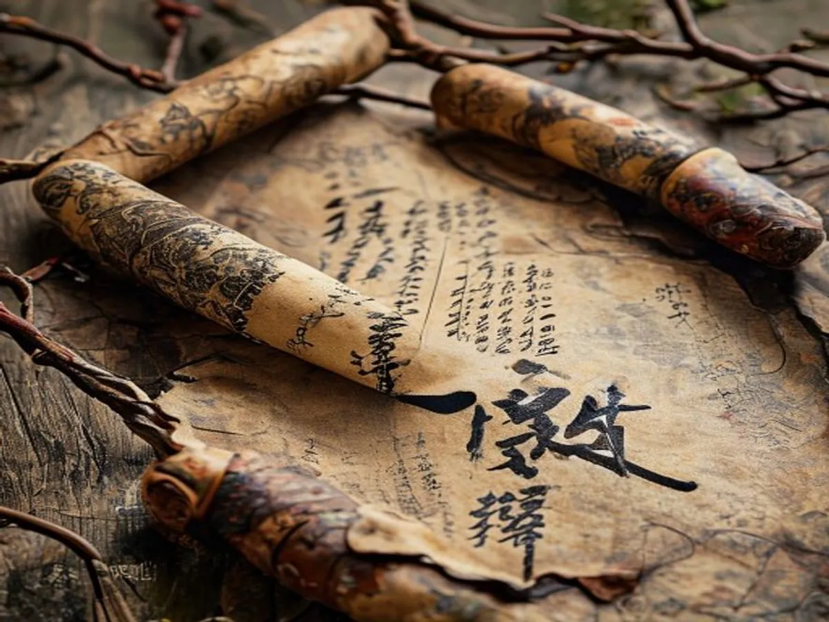 Ink on Mulberry Scroll — AI-generated artwork