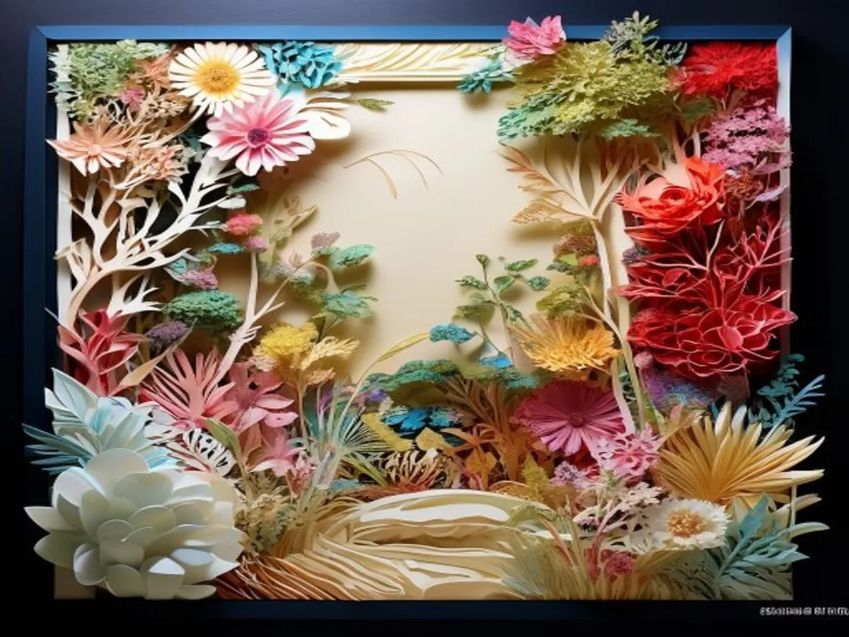 Cut Paper Garden — AI-generated artwork