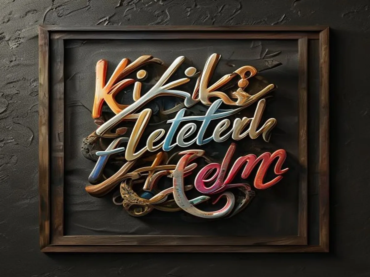 Kinetic Letterform — AI-generated artwork