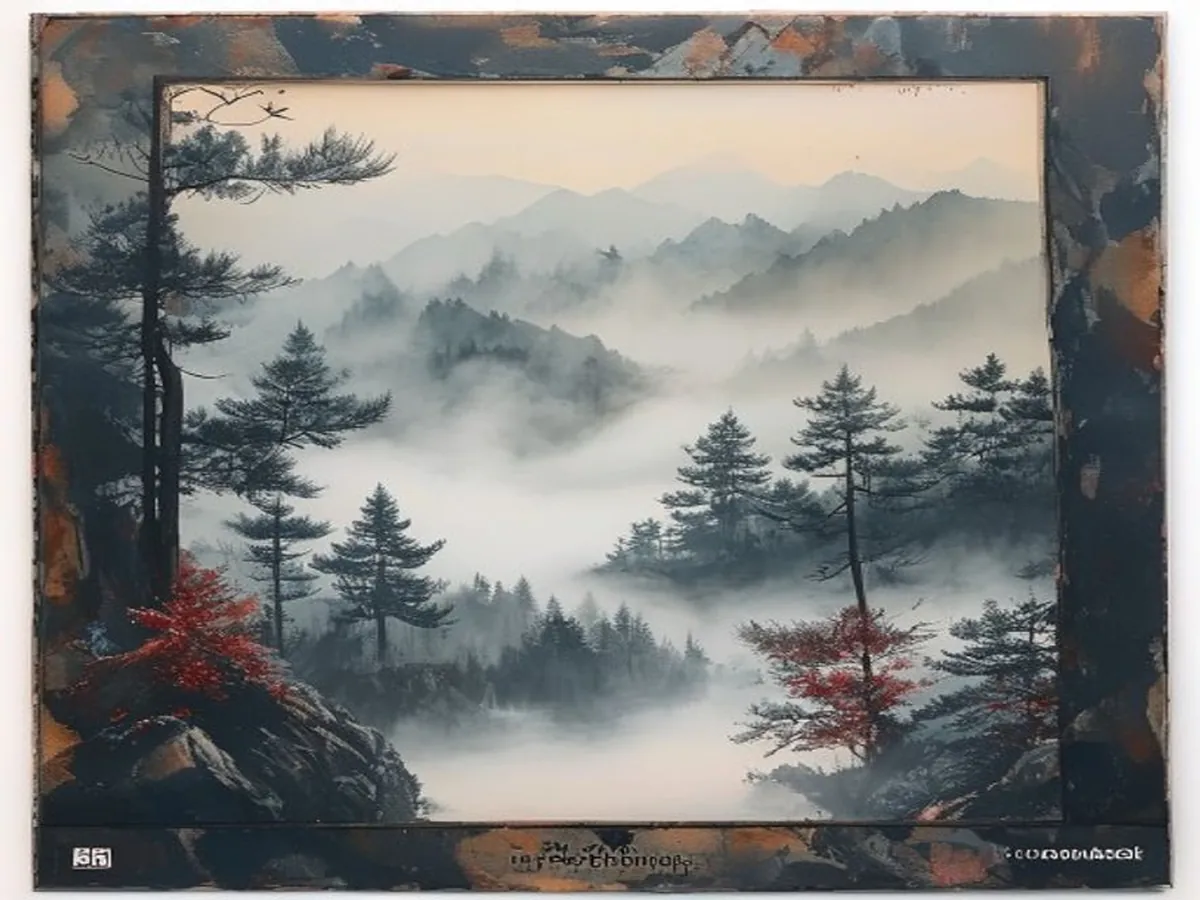 Morning Mist Pines — AI-generated artwork