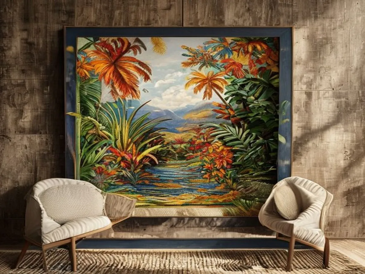 Abaca Landscape Tapestry — AI-generated artwork