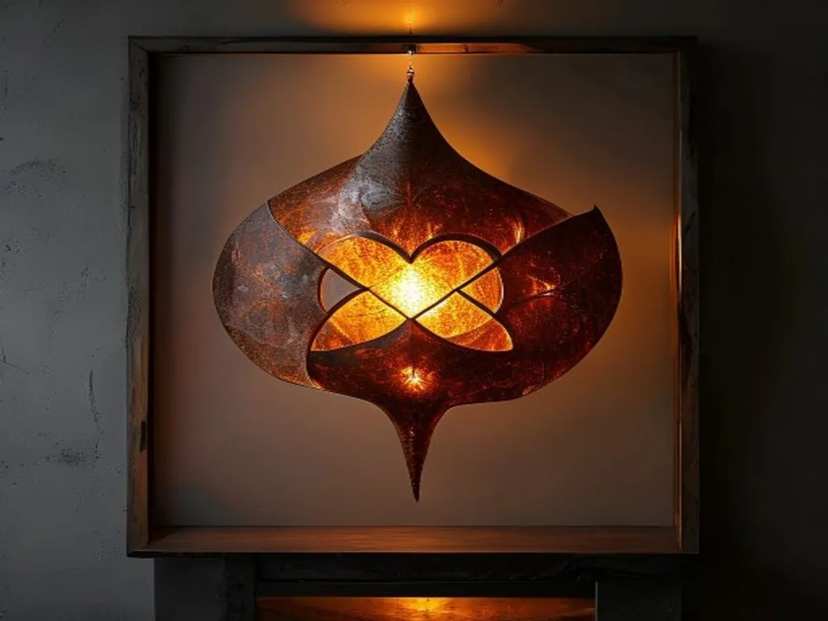 Brass Eclipse Sconce — AI-generated artwork