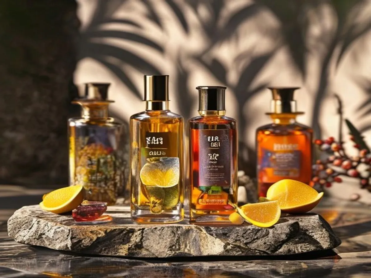Citrus Shrine Bottles — AI-generated artwork