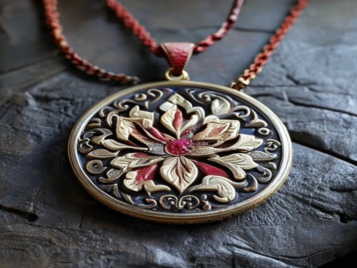 Stone Inlay Pendant — AI-generated artwork