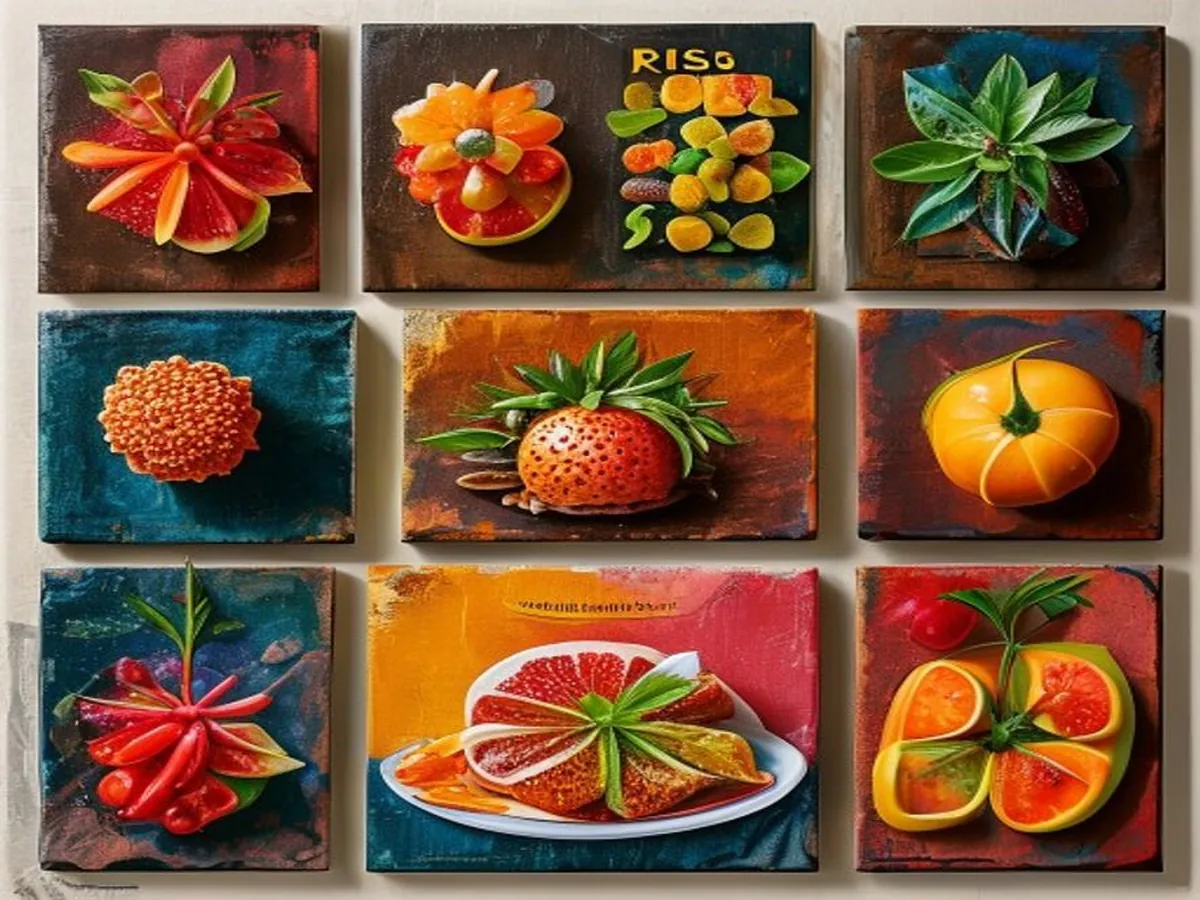 Risograph Food Icons — AI-generated artwork