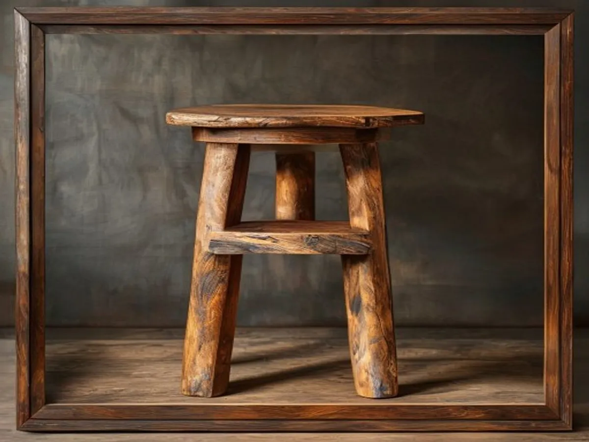 Restored Heritage Stool — AI-generated artwork