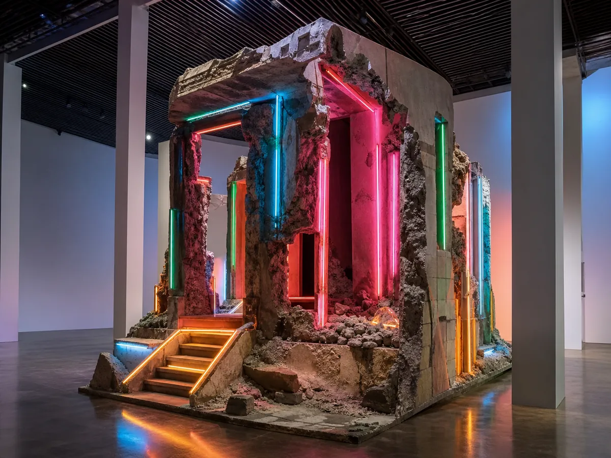 Neon Relic — AI-generated artwork