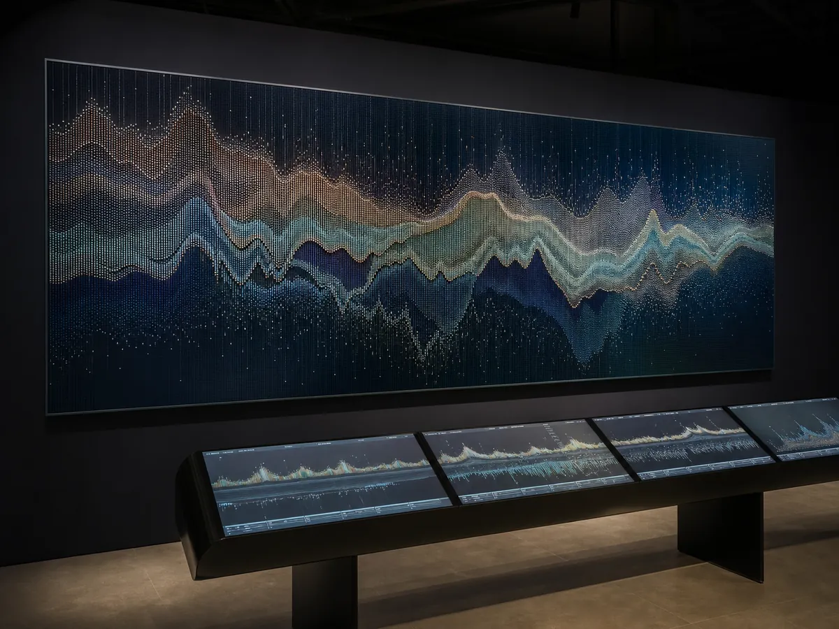 Timeline River — AI-generated artwork
