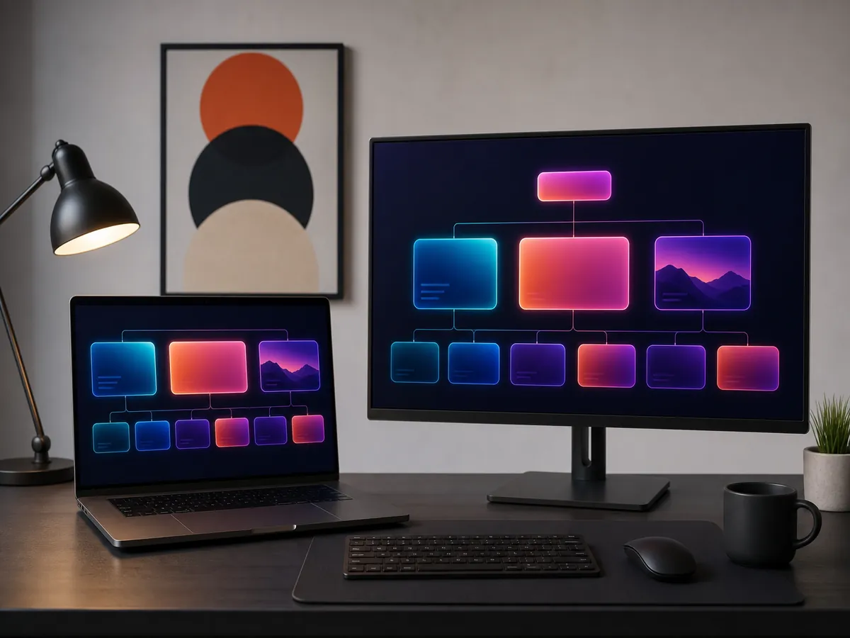 Neon Sitemap — AI-generated artwork