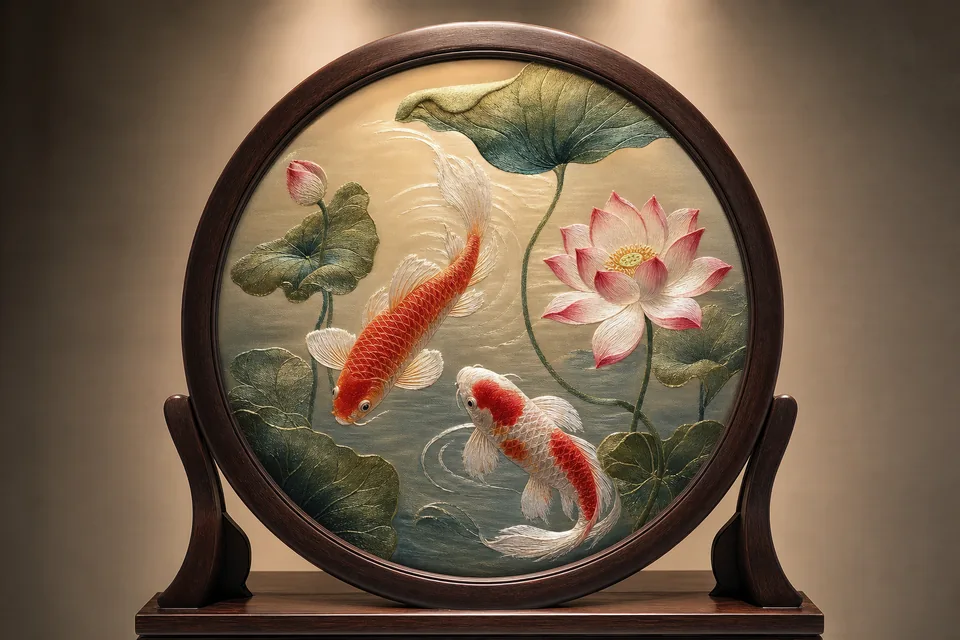 쌍잉어 — AI-generated artwork