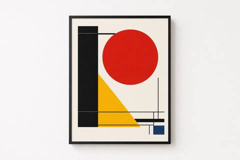 빨간 원 포스터 — AI-generated artwork
