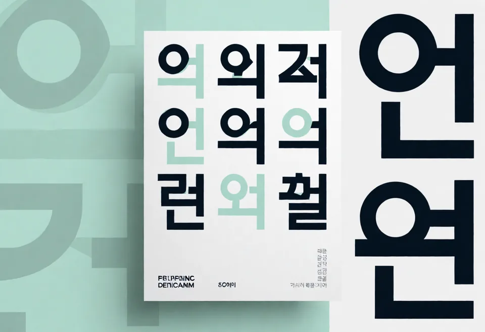새 한글 활자보 — AI-generated artwork