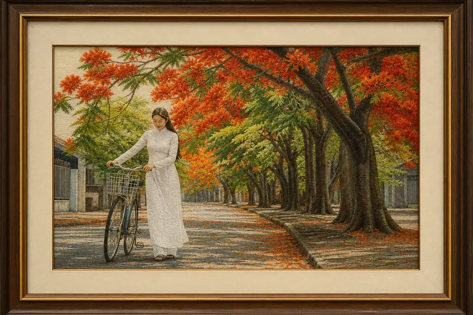 아오자이의 소녀 — AI-generated artwork