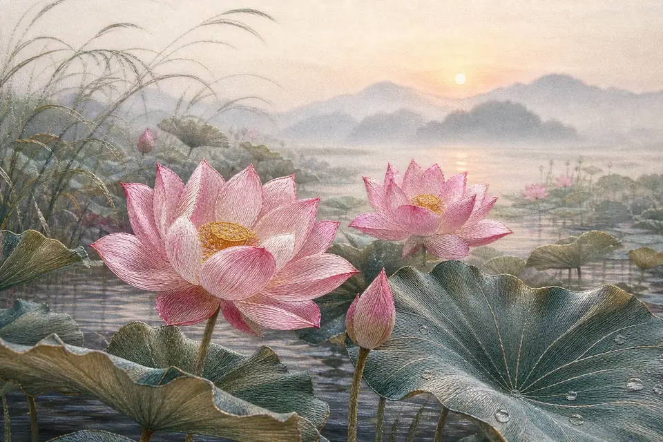 연못의 새벽 — AI-generated artwork