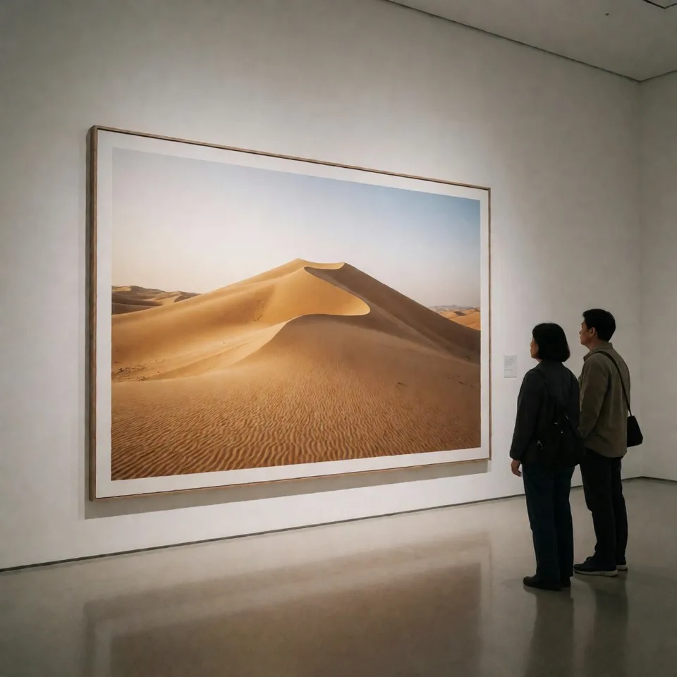 전시장의 사구 — AI-generated artwork