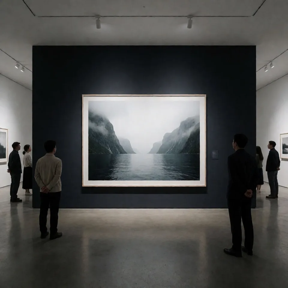 전시장의 피오르드 — AI-generated artwork