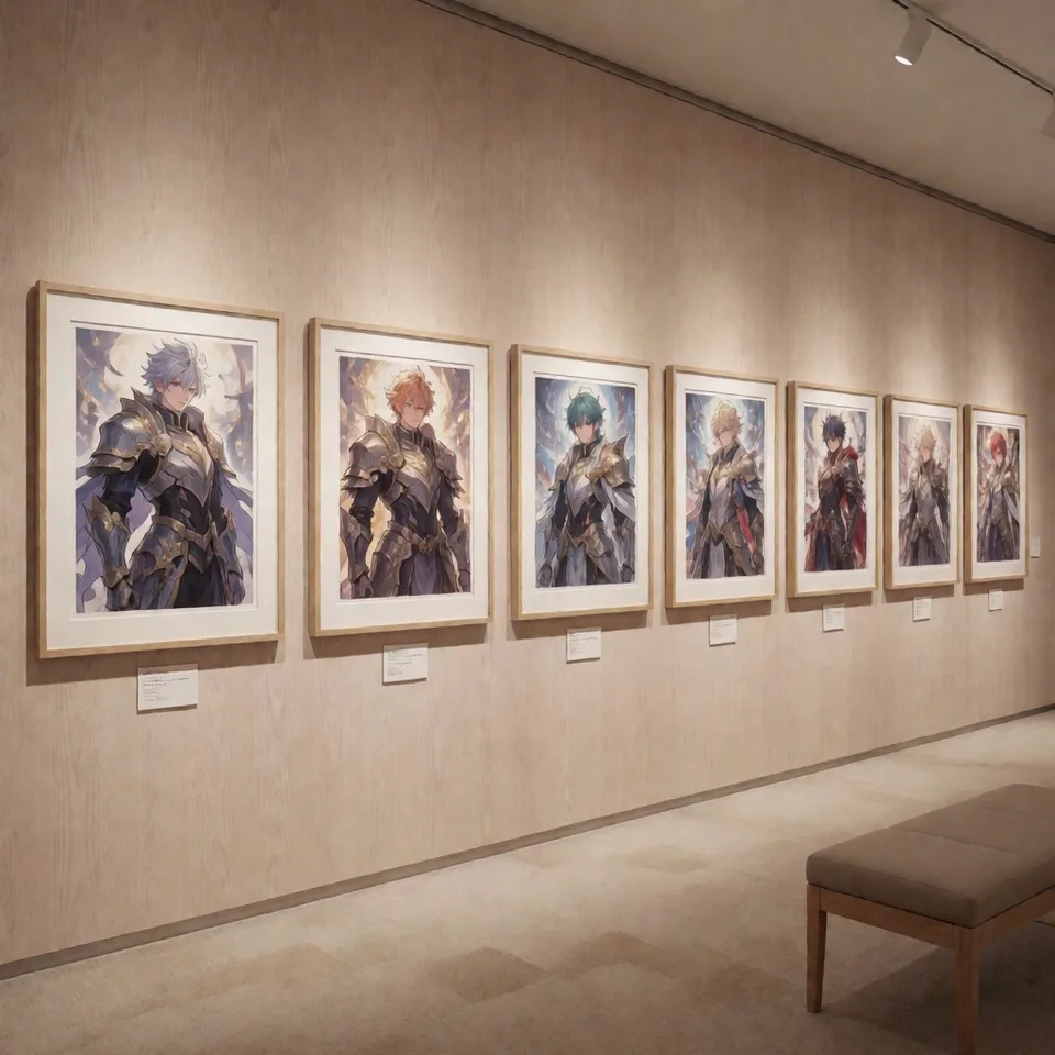 영혼기사단 전시 월 — AI-generated artwork
