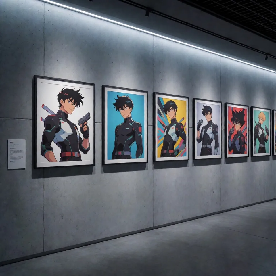 기어하트 전시 월 — AI-generated artwork