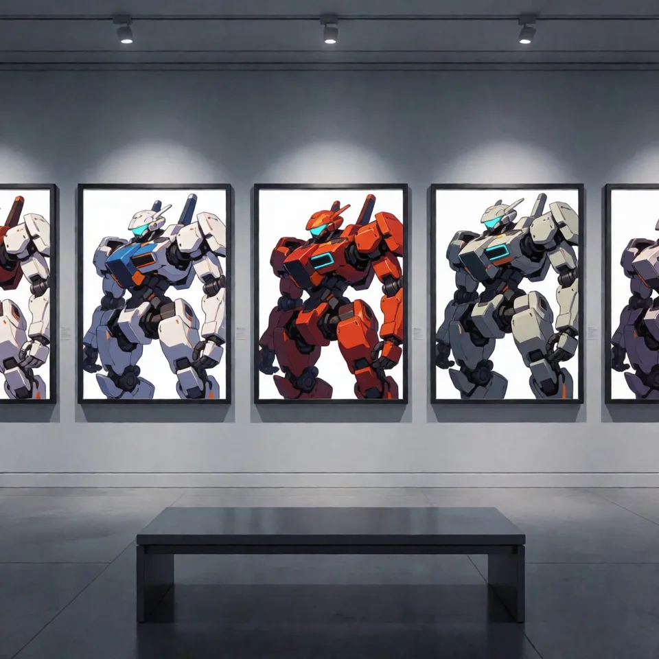 노바기어즈 갤러리 전시 — AI-generated artwork