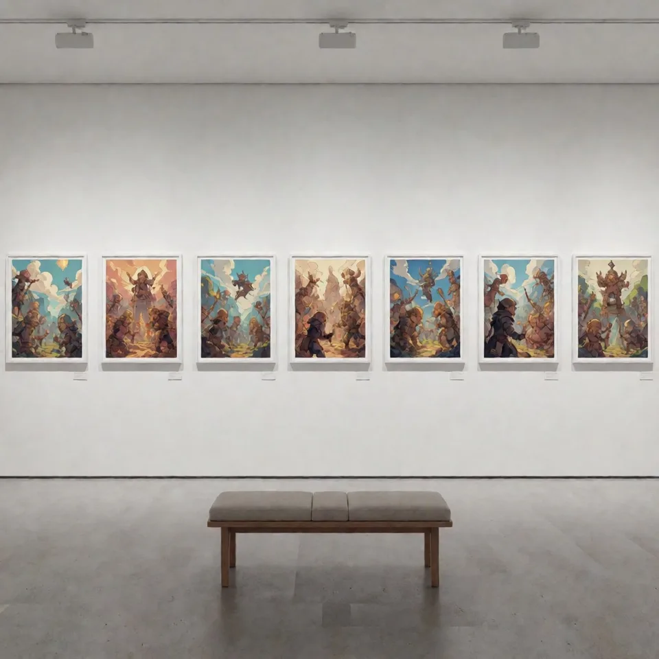 엘리멘탈 길드 시리즈 전시 갤러리 — AI-generated artwork