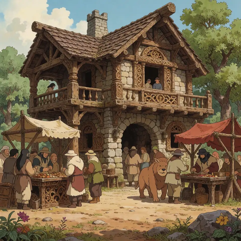 변경 교역소의 풍경 — AI-generated artwork