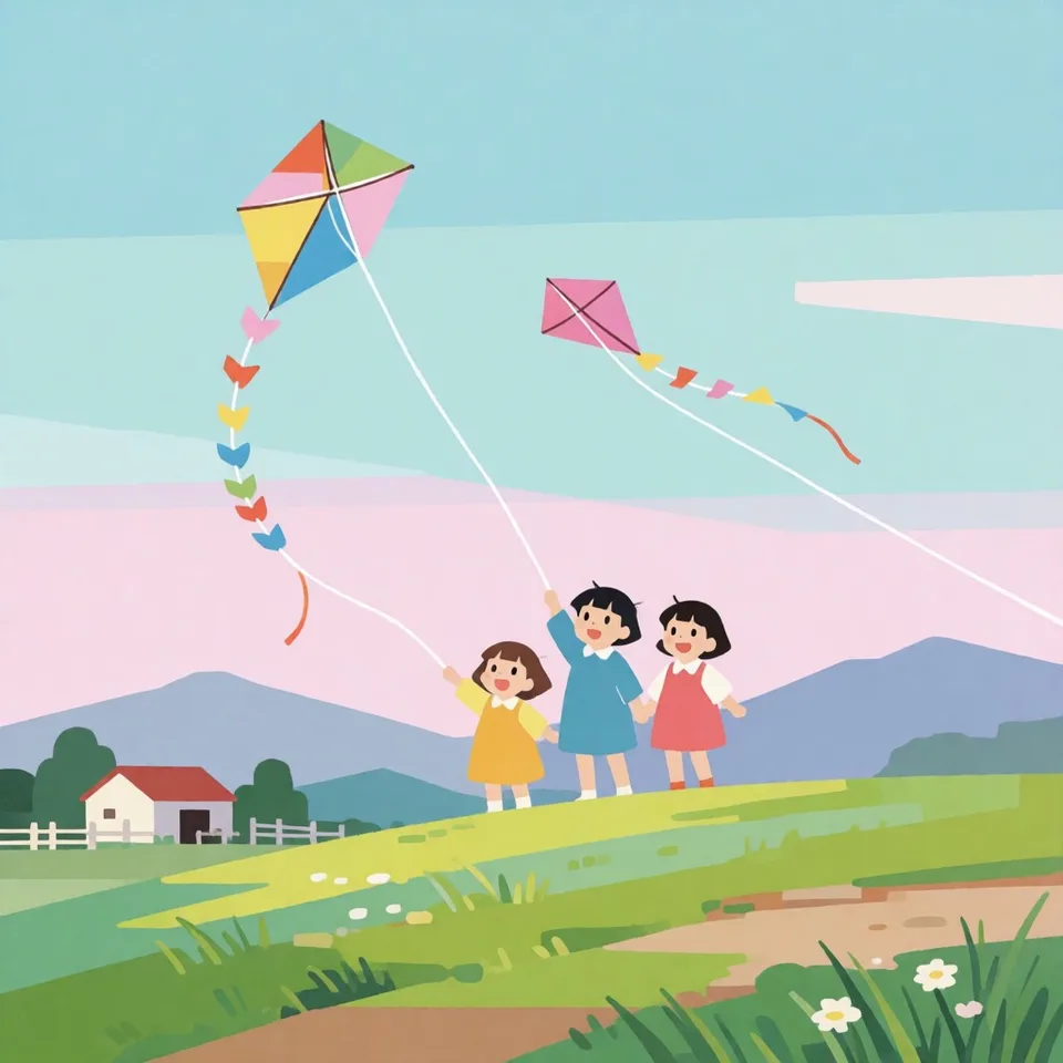 목장 친구들의 나들이 — AI-generated artwork