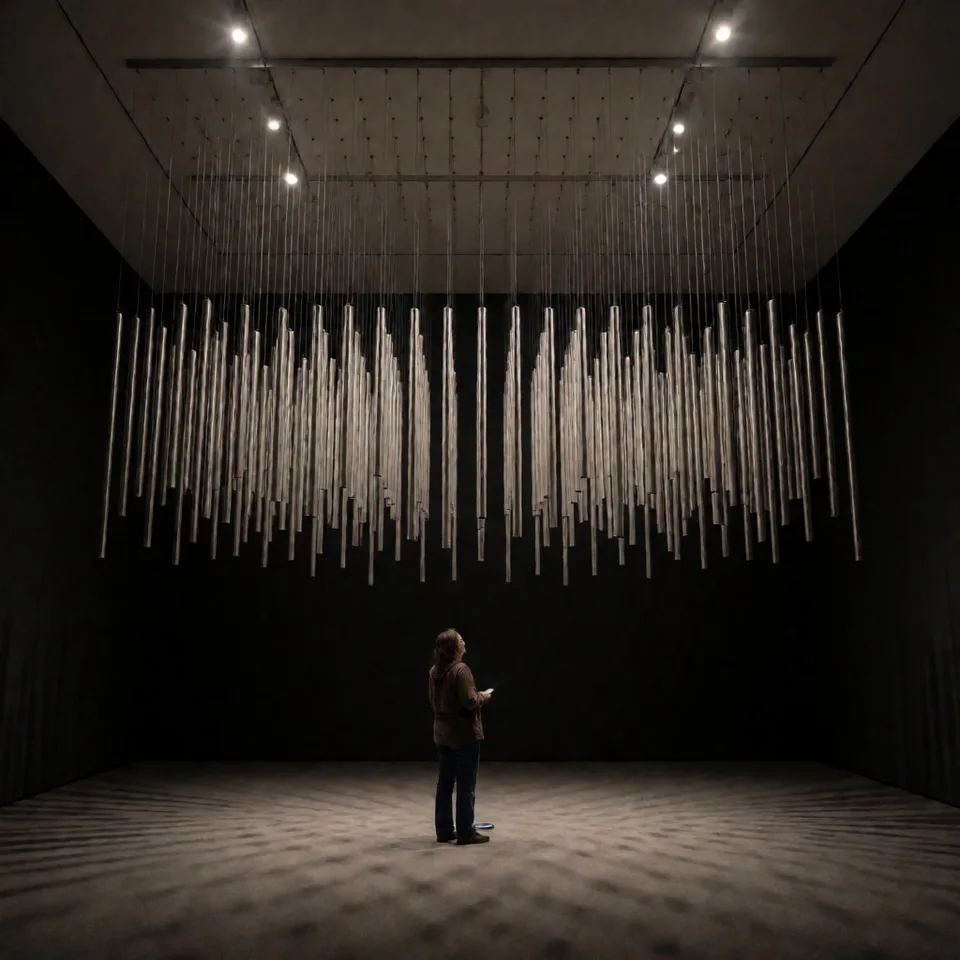 침묵과 소리 사이 — AI-generated artwork